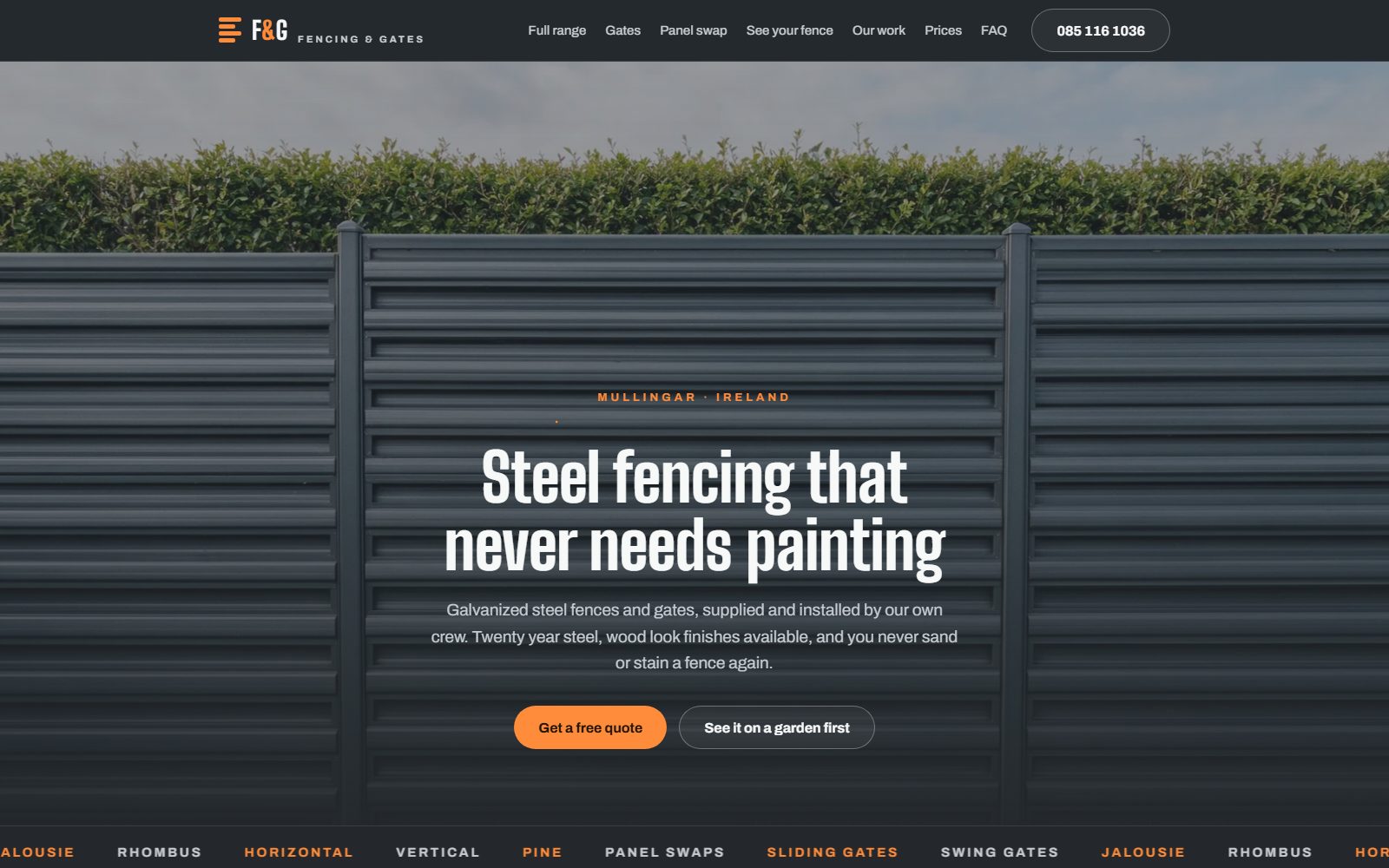 F&G Fencing & Gates website